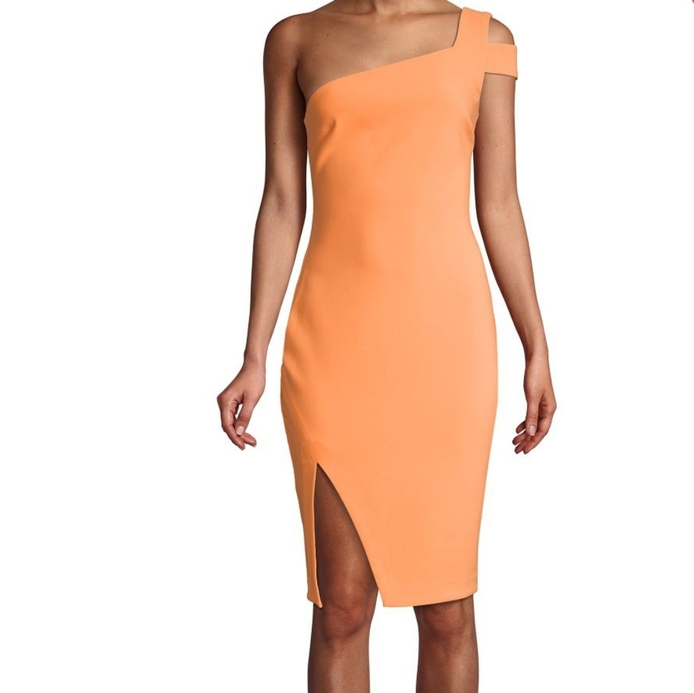 Likely Packard one Shoulder Dress Coral